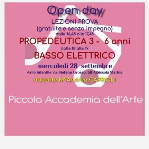 Open Day 28/09/2022 Propedeutica e basso elettrico